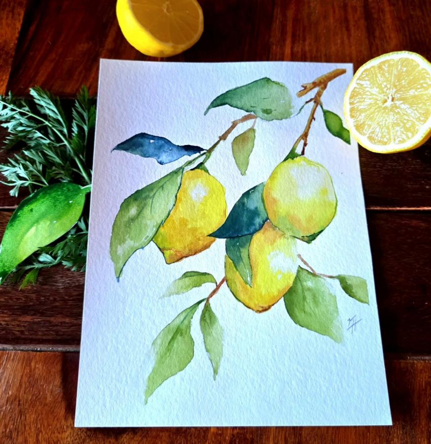 Bild zur Veranstaltung: Sektfrühstück mit Zitronen in Aquarell