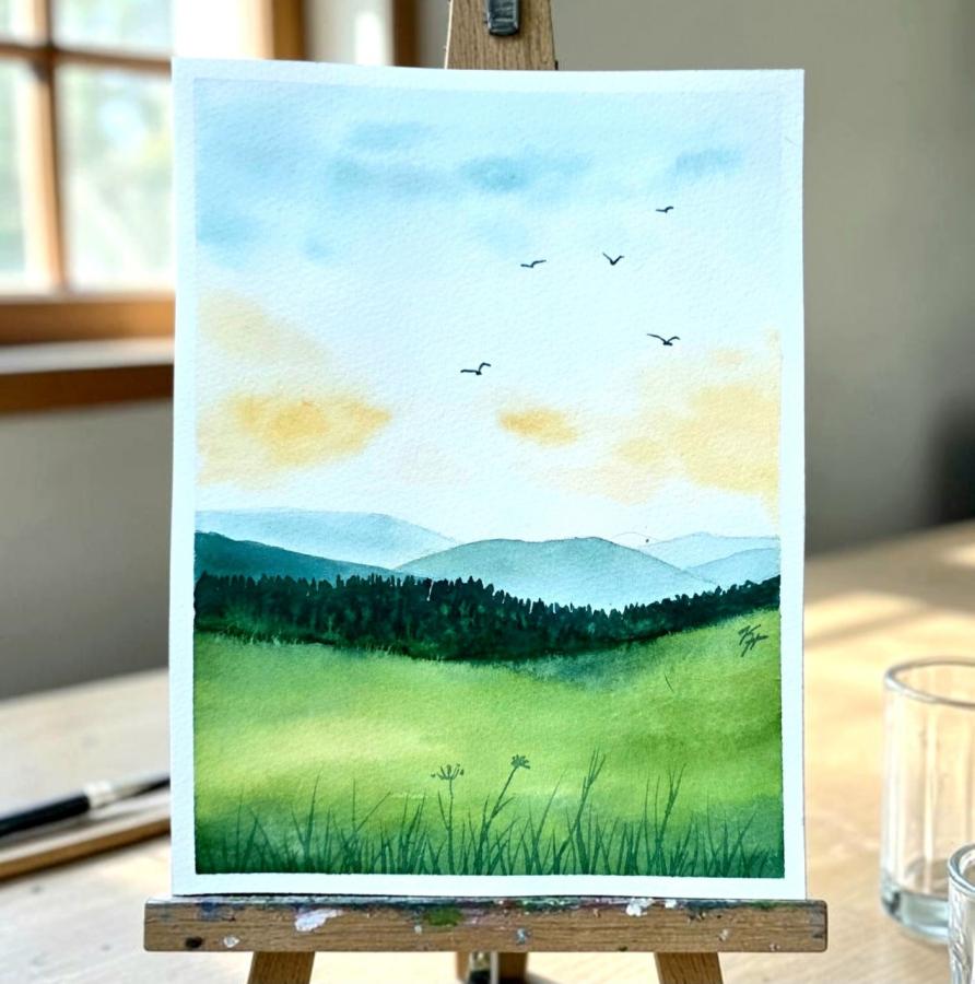 Bild zur Veranstaltung: 15.9. Aquarell-Kurzworkshop 