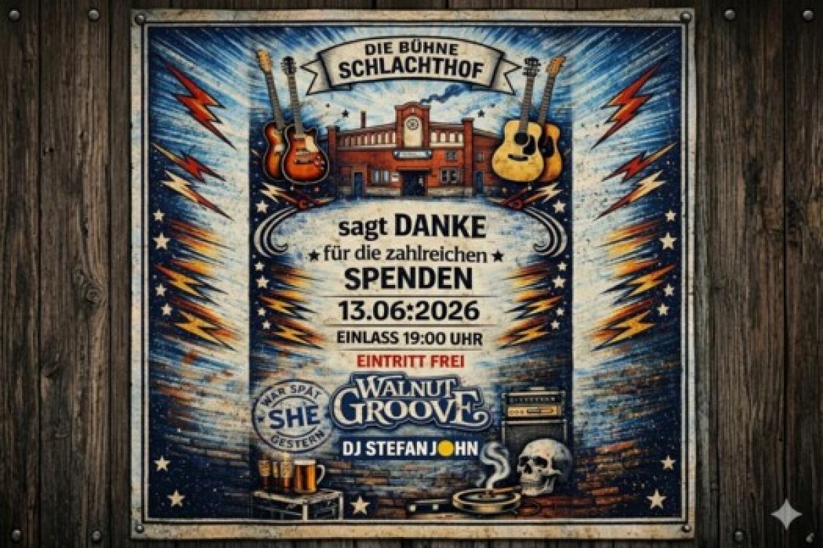 Bild zur Veranstaltung: DANKESCHÖN PARTY mit Walnut Groove und DJ Stefan John